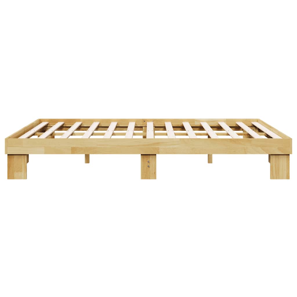 Bed Frame without Mattress 160x200 cm Solid Wood Oak